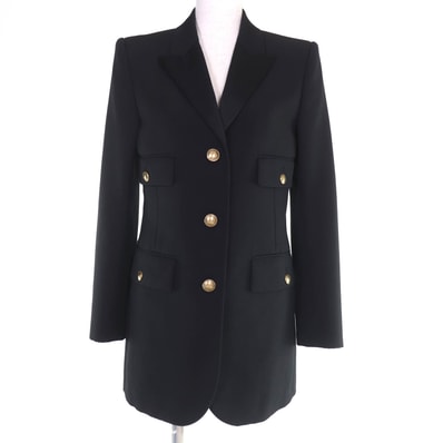 極美品 サンローランパリ ジャケット ブラック レディース 38 660055