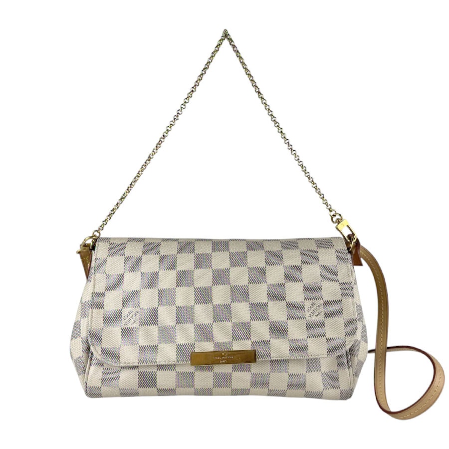 ルイ ヴィトン LOUIS VUITTON ショルダーバッグ 2Way バッグ ダミエ アズール フェイボリット MM ダミエアズールキャンバス アズール ゴールド レディース N41275【中古】 z9829