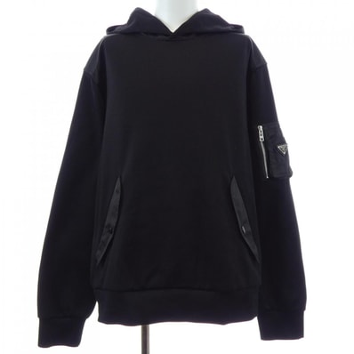 プラダ PRADA コットンフリース×RE-NYLON フーディー トライアングルロゴ UJL04C SOOO 11JE パーカー