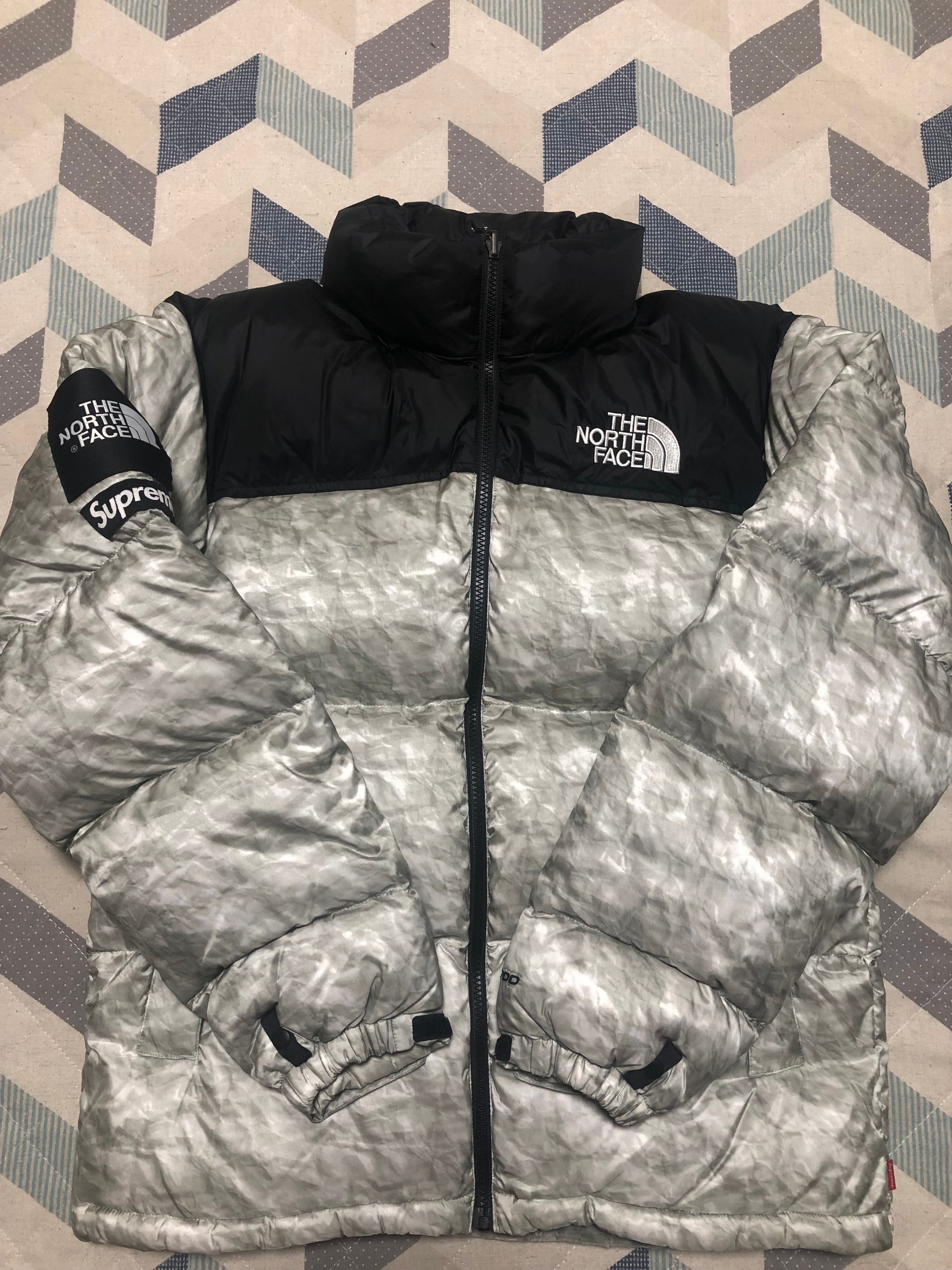 Supreme x The North Face Nuptse Jacket "White Paper Print"