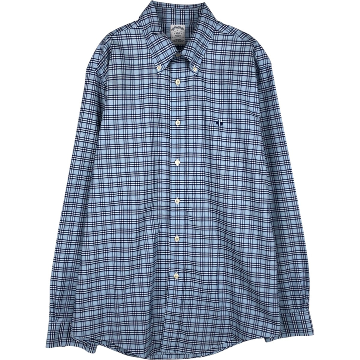 古着 ブルックスブラザーズ Brooks Brothers 1818 REGENT 長袖 ボタンダウンチェックシャツ メンズL相当/eaa628804