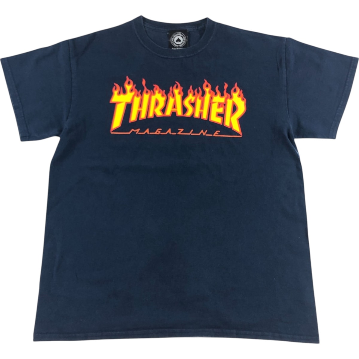 古着 スラッシャー THRASHER ファイヤーパターン サーフ スケートTシャツ メンズM相当/eaa544231