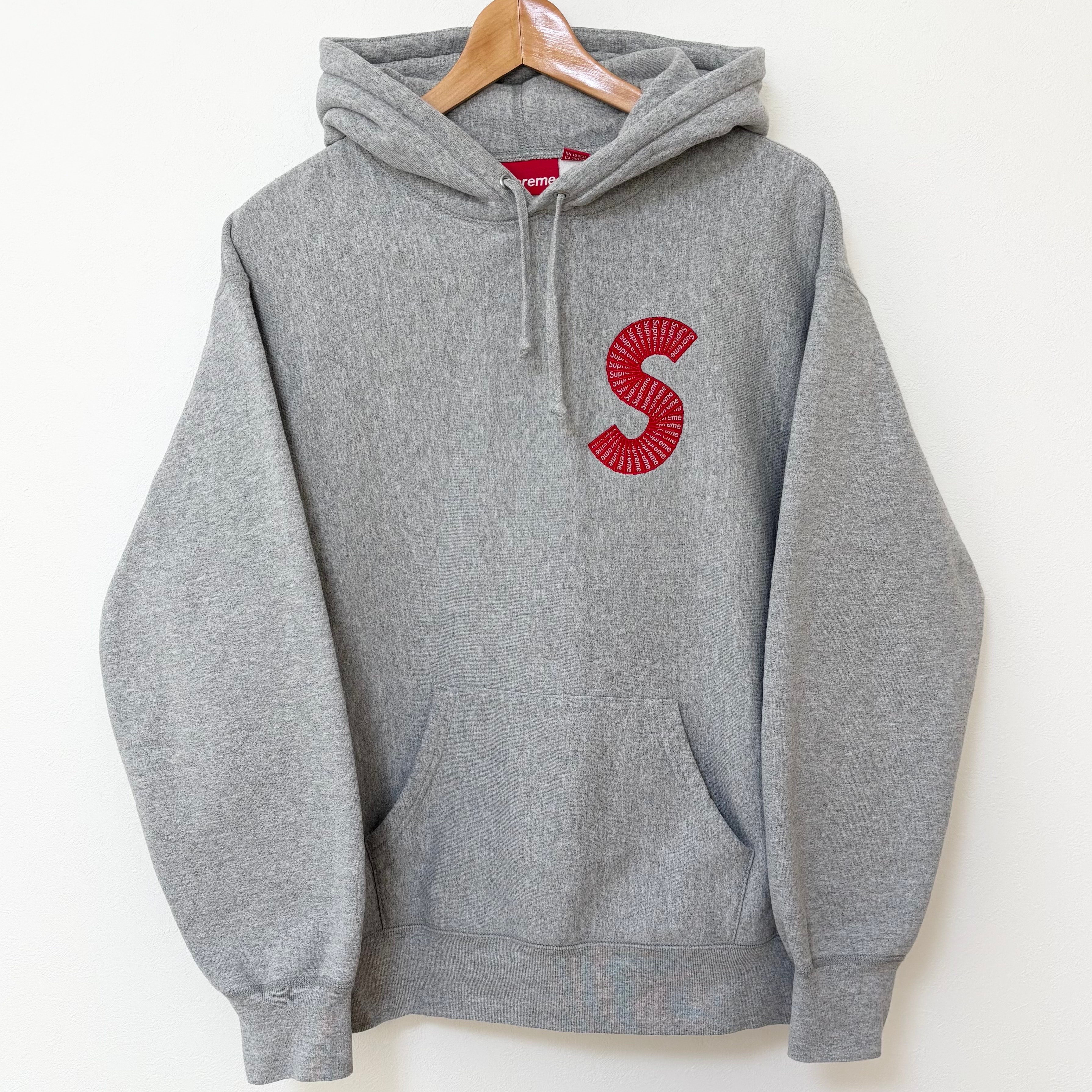 Supreme S Logo Hooded Sweatshirt "Heather Grey" (20FW)