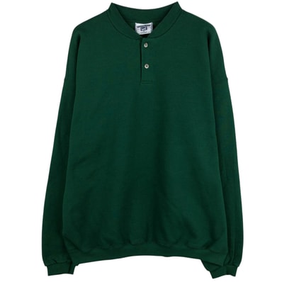 古着 90年代 リー Lee ヘンリーネック 無地ブランクスウェットシャツ トレーナー USA製 メンズXL相当 ヴィンテージ/eaa513471