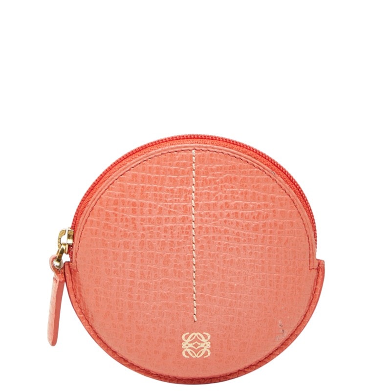 ロエベ アナグラム コインケース 小銭入れ ピンク系 レザー レディース LOEWE 中古