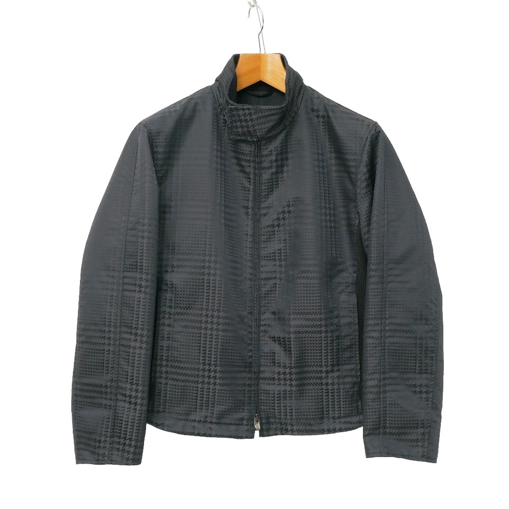 ARMANI COLLEZIONI アルマーニコレッツォーニ ジャケット サイズ48 ハイネック ブルゾン チェック イタリア製 ブランド古着【中古】20260527/RA9529