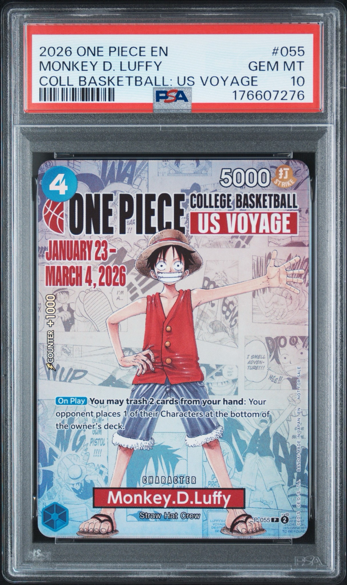PSA10】モンキー・D・ルフィ：P (開封済) [P-055]【英語版
