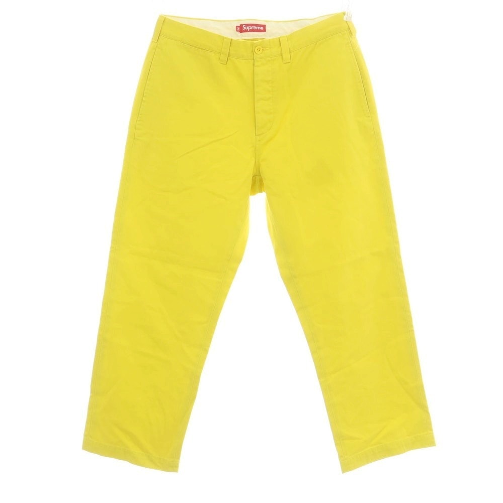 【中古】シュプリーム Supreme 2025年春夏 Chino Pant コットン チノパンツ イエロー【サイズ32】【メンズ】