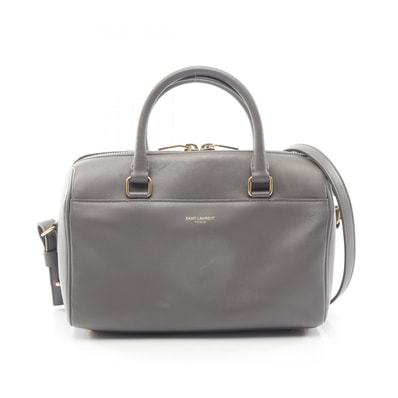 サンローランパリ SAINT LAURENT PARIS ベイビーダッフル 2WAY ハンドバッグ バッグ レザー レディース グレー系 330958 【中古】