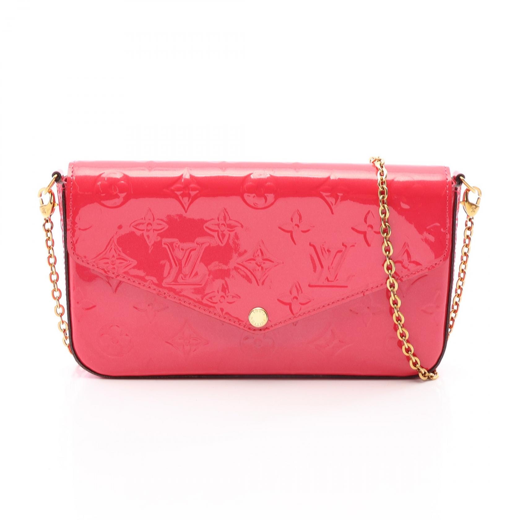 ルイ・ヴィトン LOUIS VUITTON ポシェット フェリシー ショルダーバッグ バッグ レザー ヴェルニ ホットピンク レディース ピンク系 M61787 【中古】