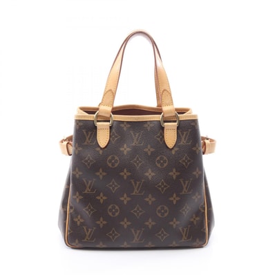 ルイ・ヴィトン LOUIS VUITTON バティニョール ハンドバッグ バッグ PVCコーティングキャンバス レザー モノグラム レディース ブラウン系 M51156 【中古】