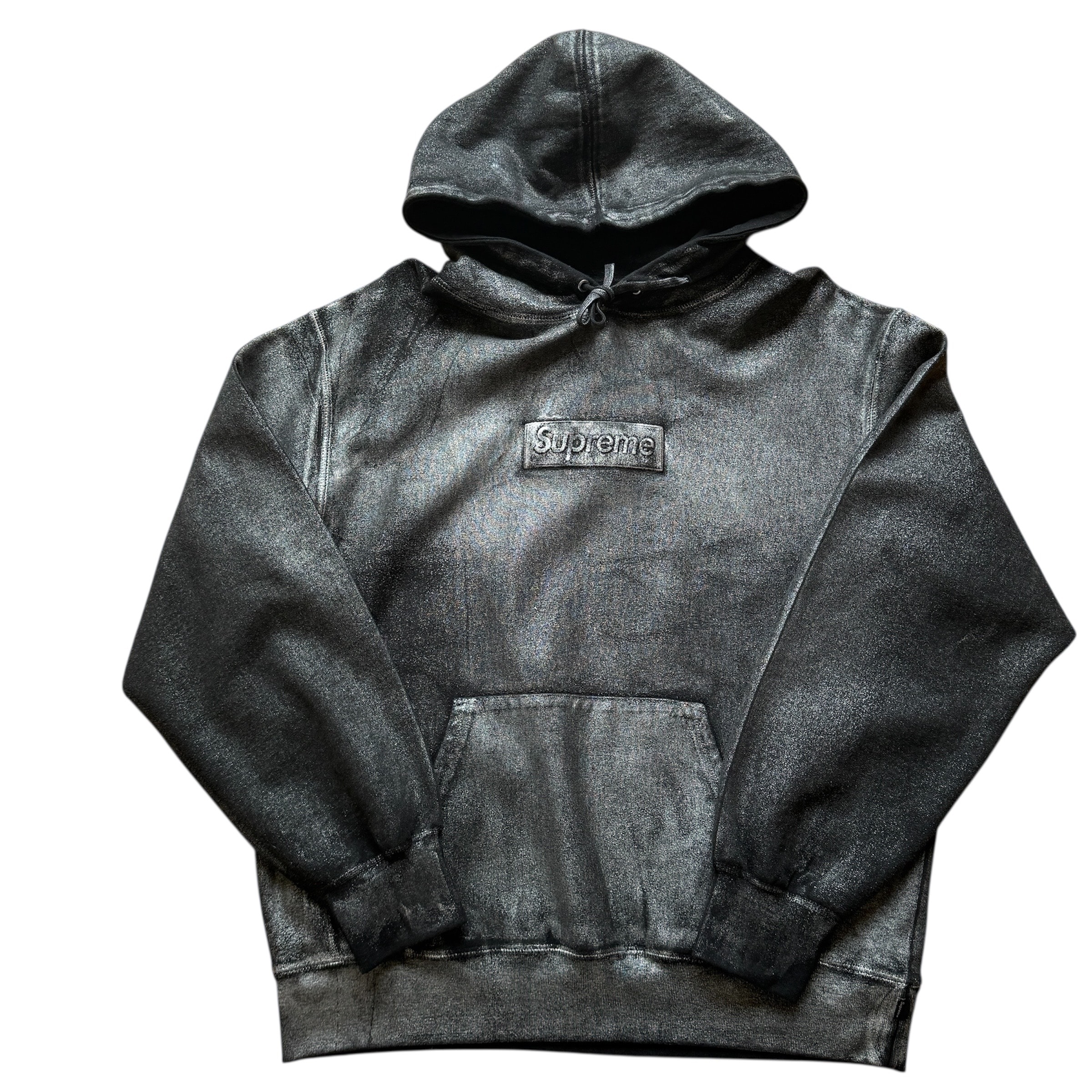 Supreme x MM6 Maison Margiela Foil Box Logo Hooded Sweatshirt "Black"