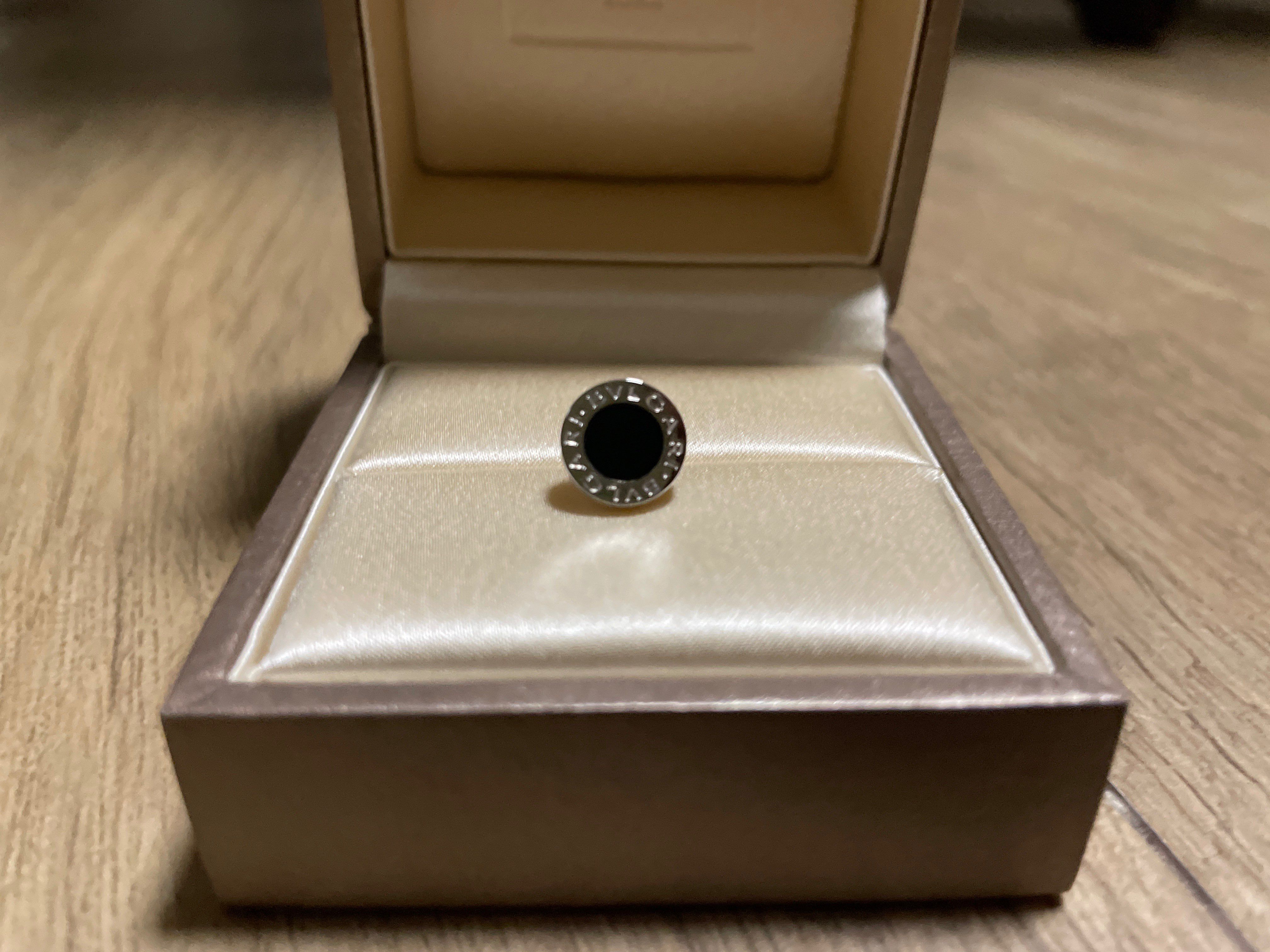 BVLGARI Bvlgari Bvlgari Single Earring Onyx "Black/White Gold"