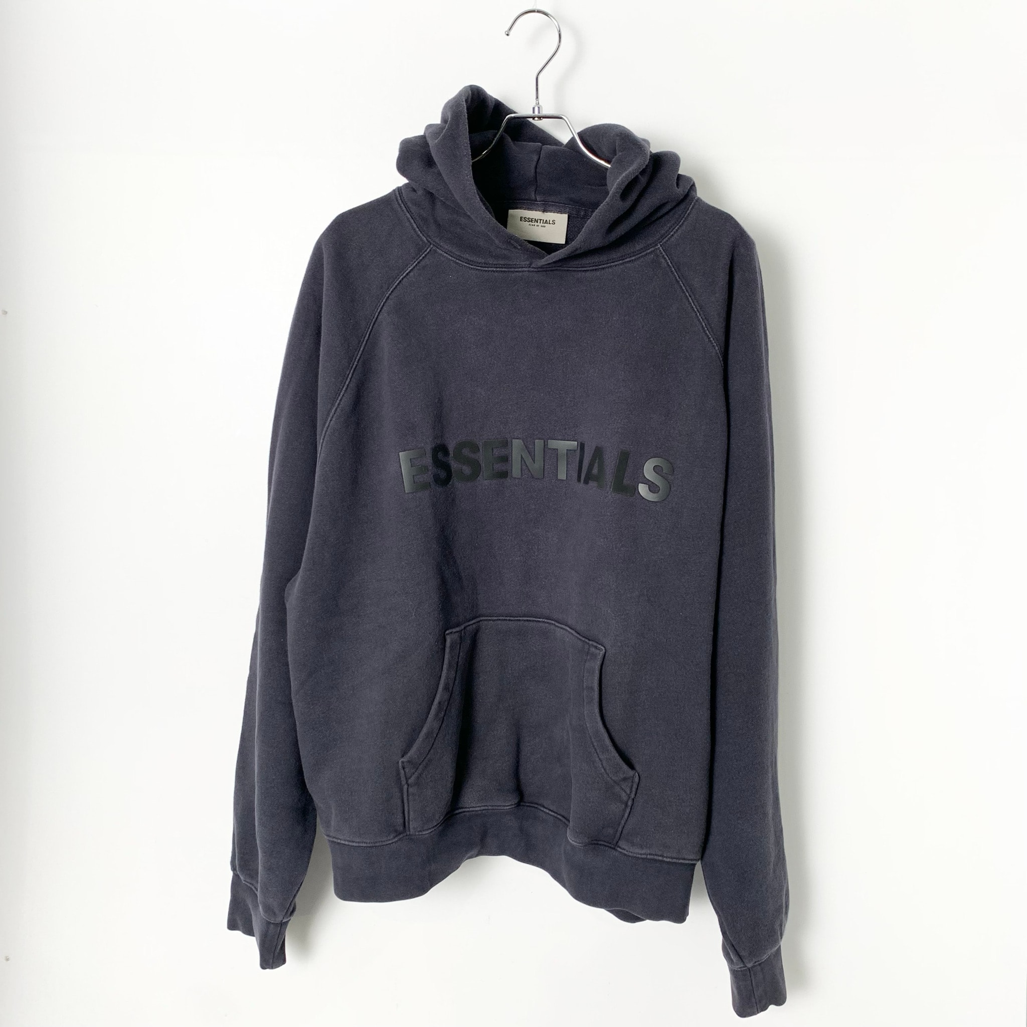 FEAR OF GOD ESSENTIALS / SSENSE 3D Silicon Applique Pullover Hoodie "Dark Navy"