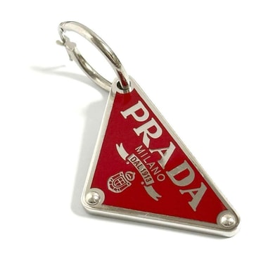 【右耳用】プラダ レディース メンズ シングル ピアス シンボル シルバー925