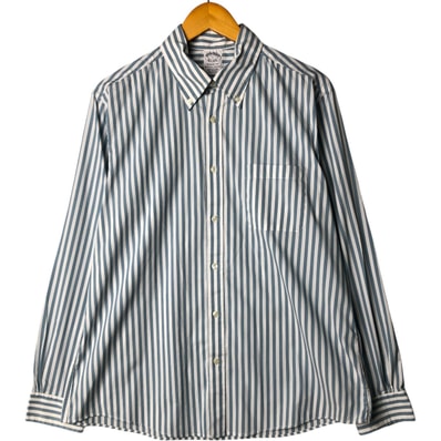 古着 ブルックスブラザーズ Brooks Brothers Est.1818 長袖 ボタンダウンストライプシャツ メンズL相当/eaa583739