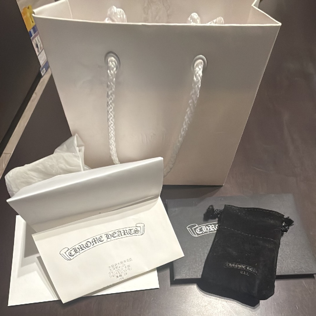 Chrome Hearts Necklace Multipurpose Roll Chain 30 inch 2 Lobster Clips Tiny E CH Plus "Silver"