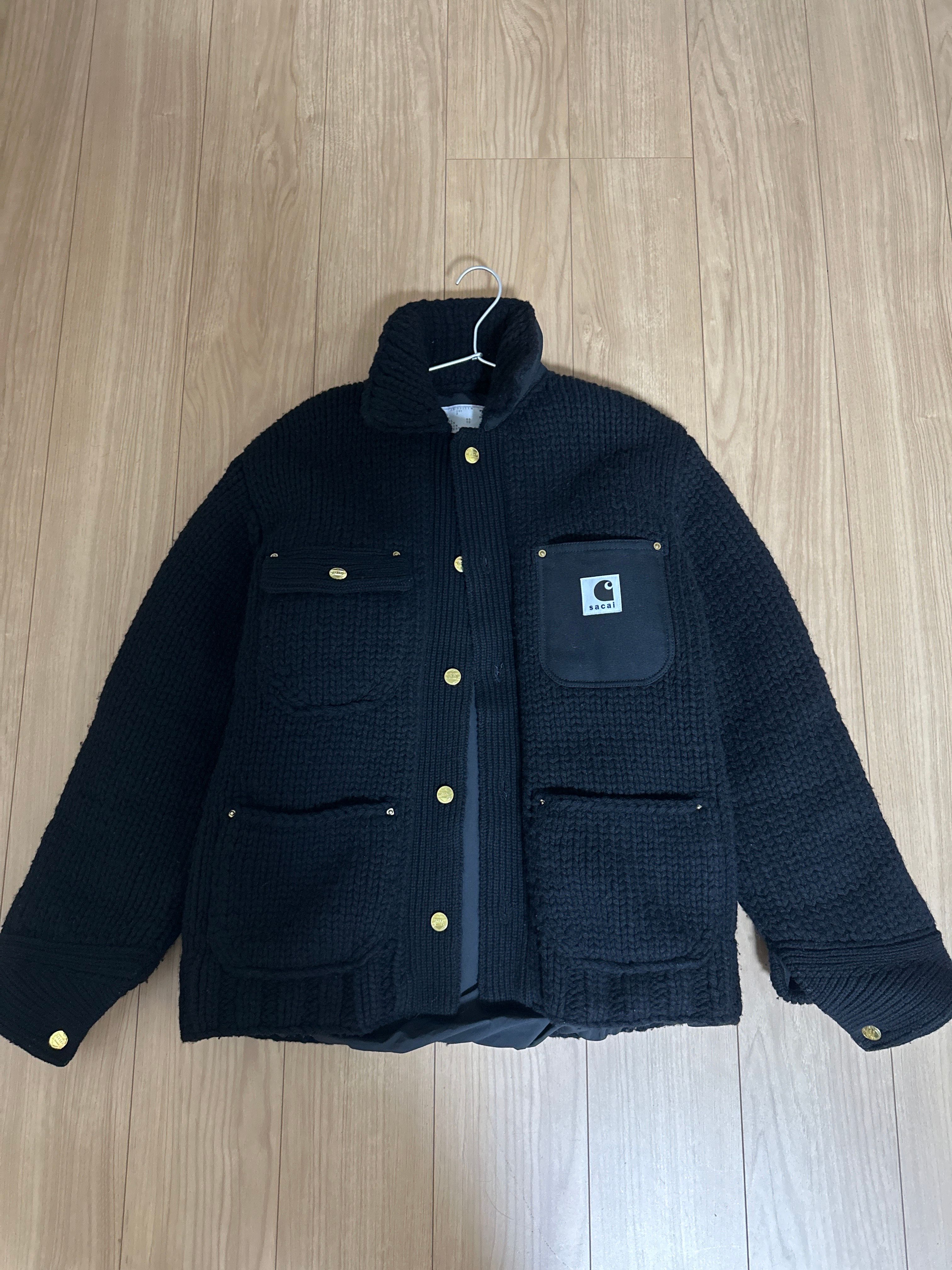 Carhartt WIP x sacai Knit Jacket Michigan "Black"
