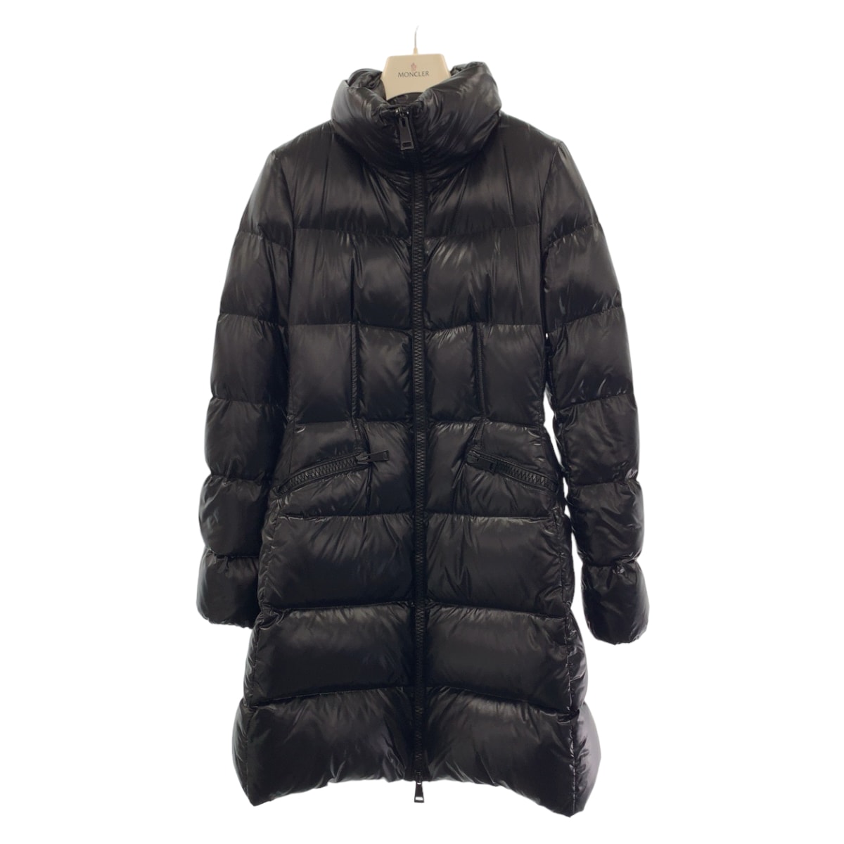美品 MONCLER モンクレール ジャスミナム サイズ0 ブラック 黒 ナイロン ダウンジャケット ダウンコート 504524 【中古】