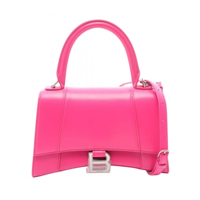 バレンシアガ BALENCIAGA アワーグラス スモール 2WAY ハンドバッグ バッグ レザー レディース ピンク系 5935461 【中古】