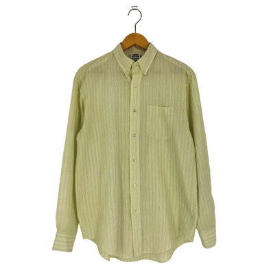 ストライプ ポリコットン ボタンダウン シャツ【1140887837241】