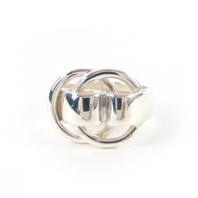 美品 エルメス リング・指輪 ドゥザノーリング シルバー 日本サイズ約11号相当