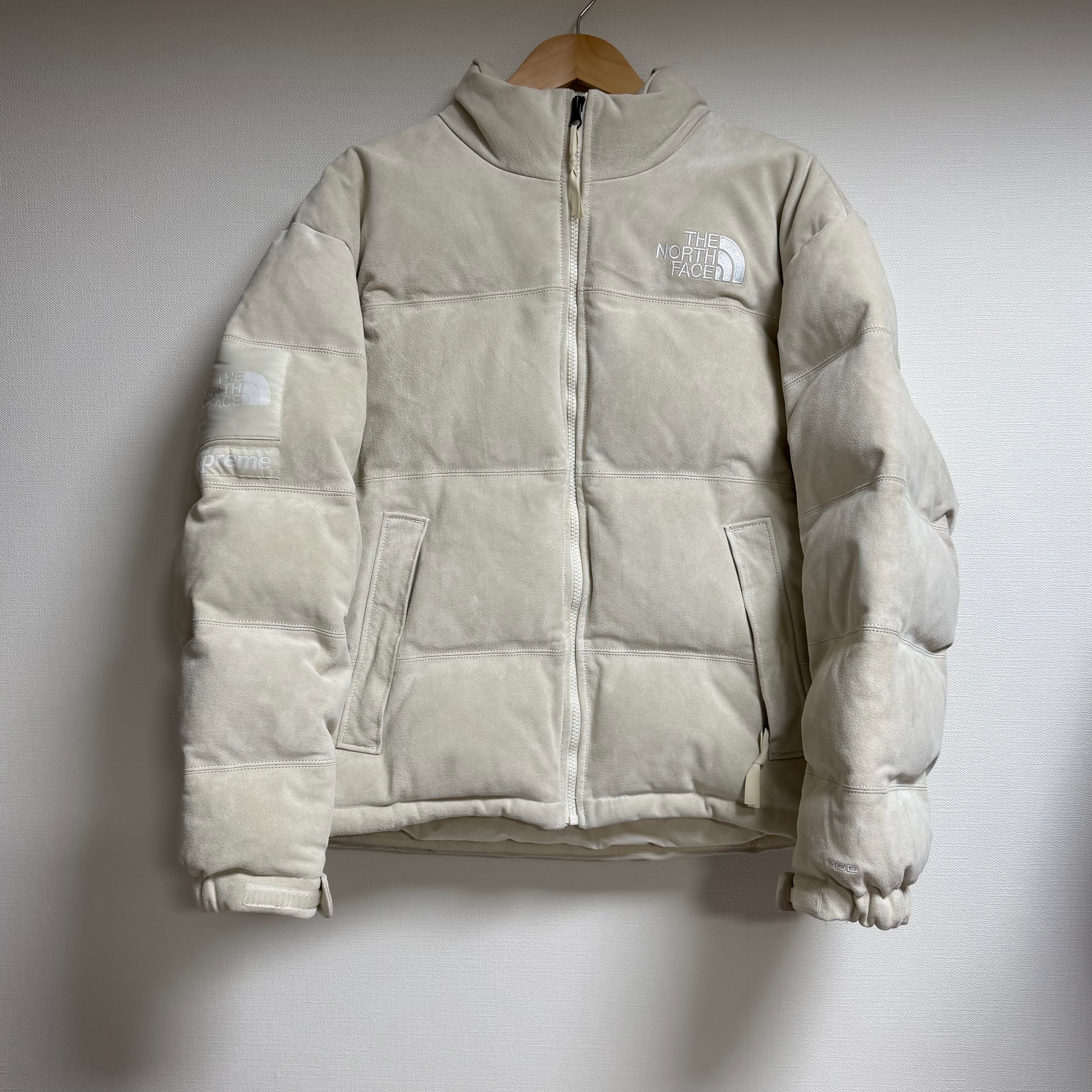 Supreme x The North Face Suede Nuptse Jacket "Stone"