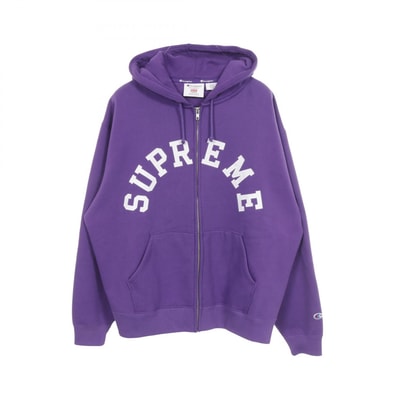 シュプリーム Supreme Supreme × Champion ロゴ パーカー 衣料品 トップス コットン メンズ パープル系 【中古】