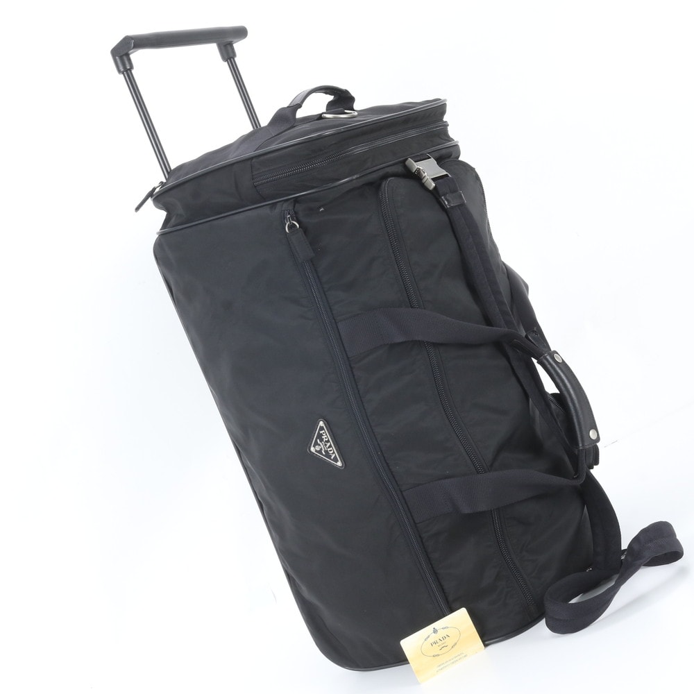 ■美品 プラダ テスート ナイロントライアングルロゴ V155 スーツケース