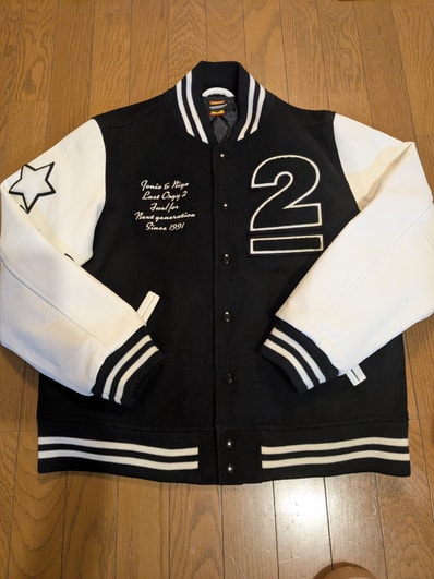 HUMAN MADE UNDERCOVER VARSITY JACKET BLACK/WHITE