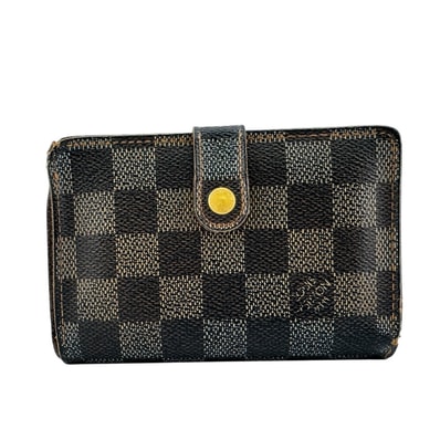 ルイヴィトン LOUIS VUITTON 二つ折り財布 ダミエ ポルトモネ ビエ ヴィエノワ コンパクトウォレット がま口 N61664 ブラウン