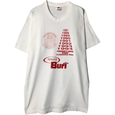 古着 90年代 フルーツオブザルーム FRUIT OF THE LOOM TOYOTA BURT アドバタイジングTシャツ USA製 メンズXL相当 ヴィンテージ/eaa585592
