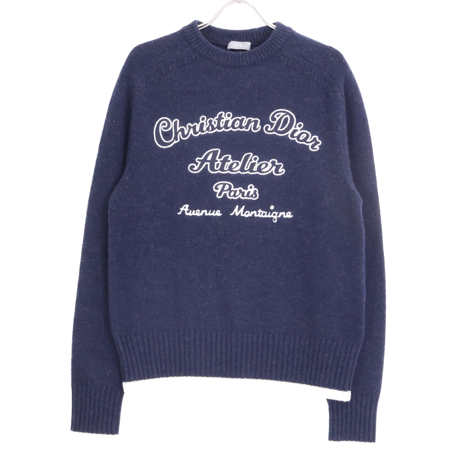 ディオールオム 【美品/国内正規】213M640AT298 アトリエ刺繍 クルーネック ニットセーター S