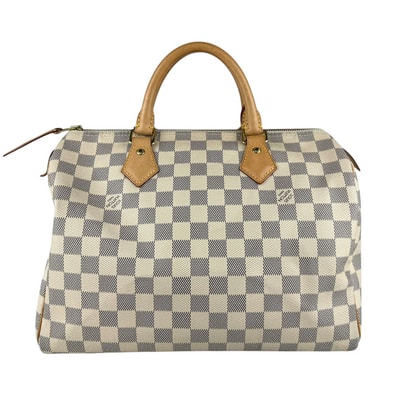 ルイ ヴィトン LOUIS VUITTON ハンドバッグ ダミエ アズール スピーディ30 ダミエアズールキャンバス アズール ゴールド レディース N41370【中古】 z9196