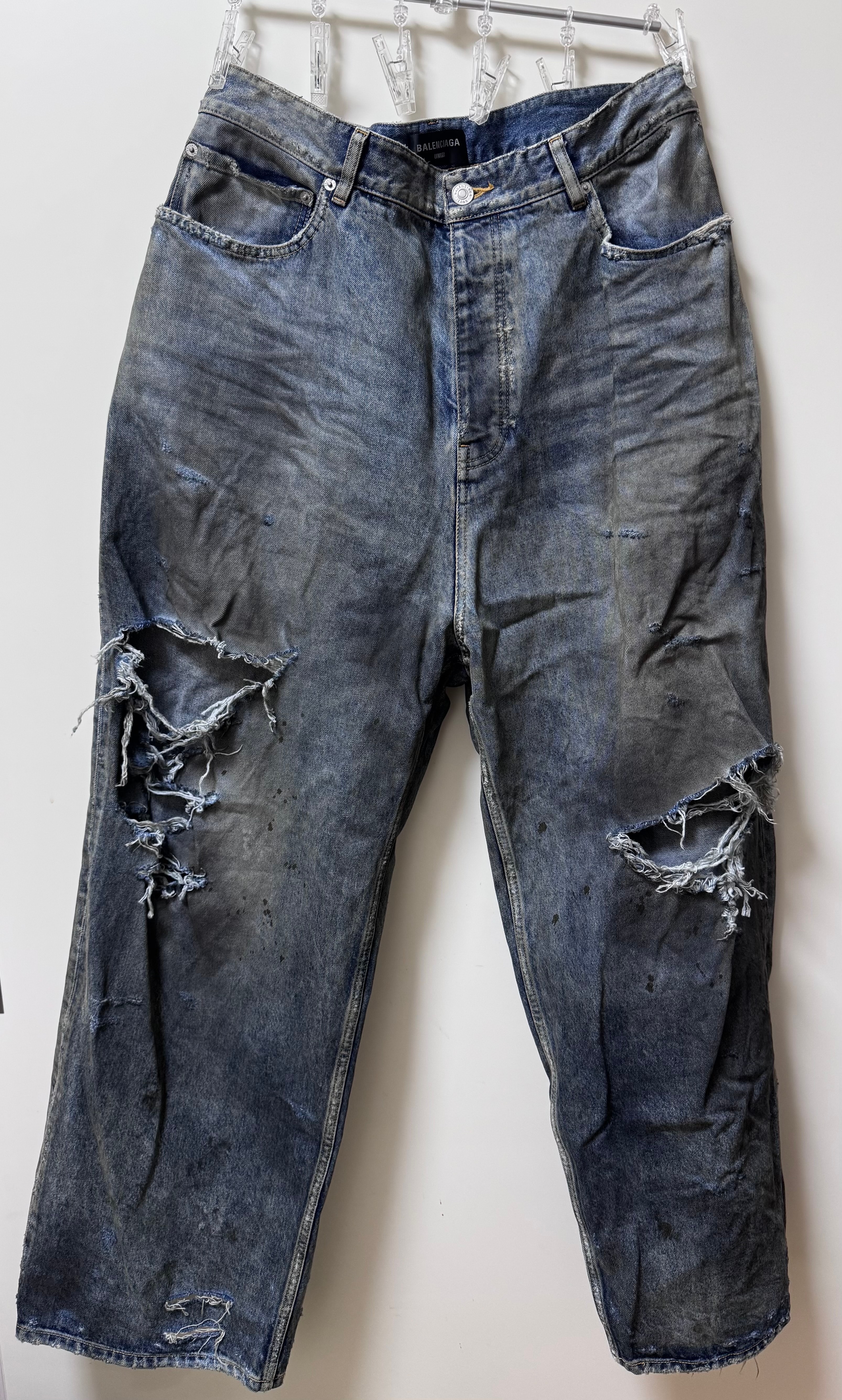 BALENCIAGA バレンシアガ 23ss デストロイバギーデニム