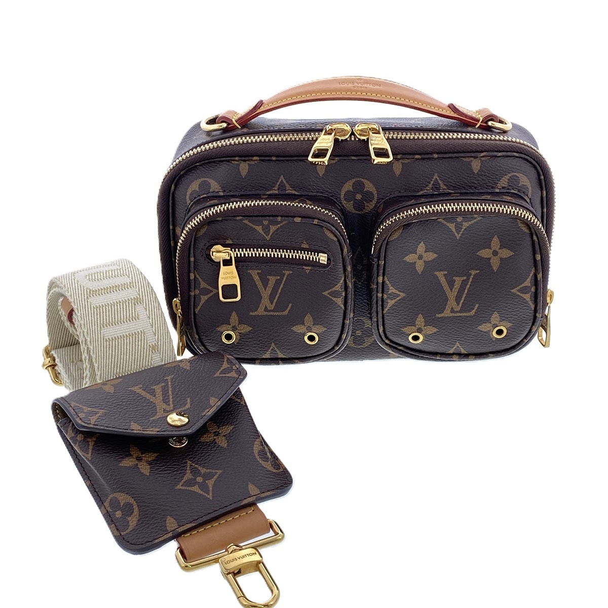 【値下げ】 LOUIS VUITTON ルイ・ヴィトン ユーティリティ クロスボディバッグ ショルダーバッグ M80446 モノグラム ブラウン レディース【中古】