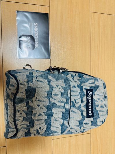 Supreme Fat Tip Jacquard Denim Sling Bag Supreme Fat Tip Jacquard Denim Sling Bag