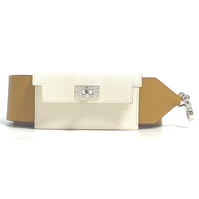 エルメス HERMES バッグストラップ バンドリエール カバン ケリー ポシェット ショルダーストラップ スイフト ナタ/セサミ ベージュ 美品