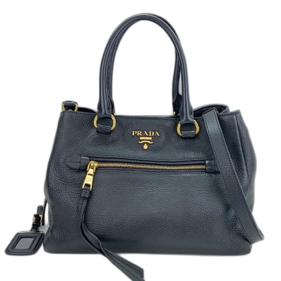 プラダ PRADA 2WAY ハンドバッグ レザー【中古】
