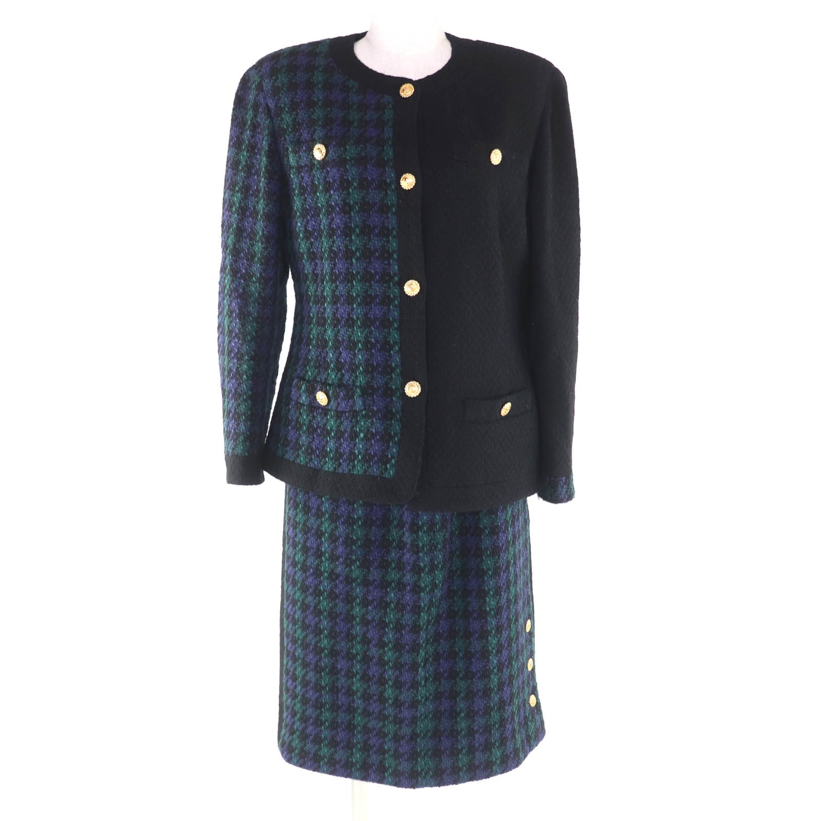 美品 シャネル スーツ ブラック レディース 42