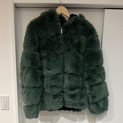 Supreme / WTAPS Faux Fur Hooded Jacket "Green"