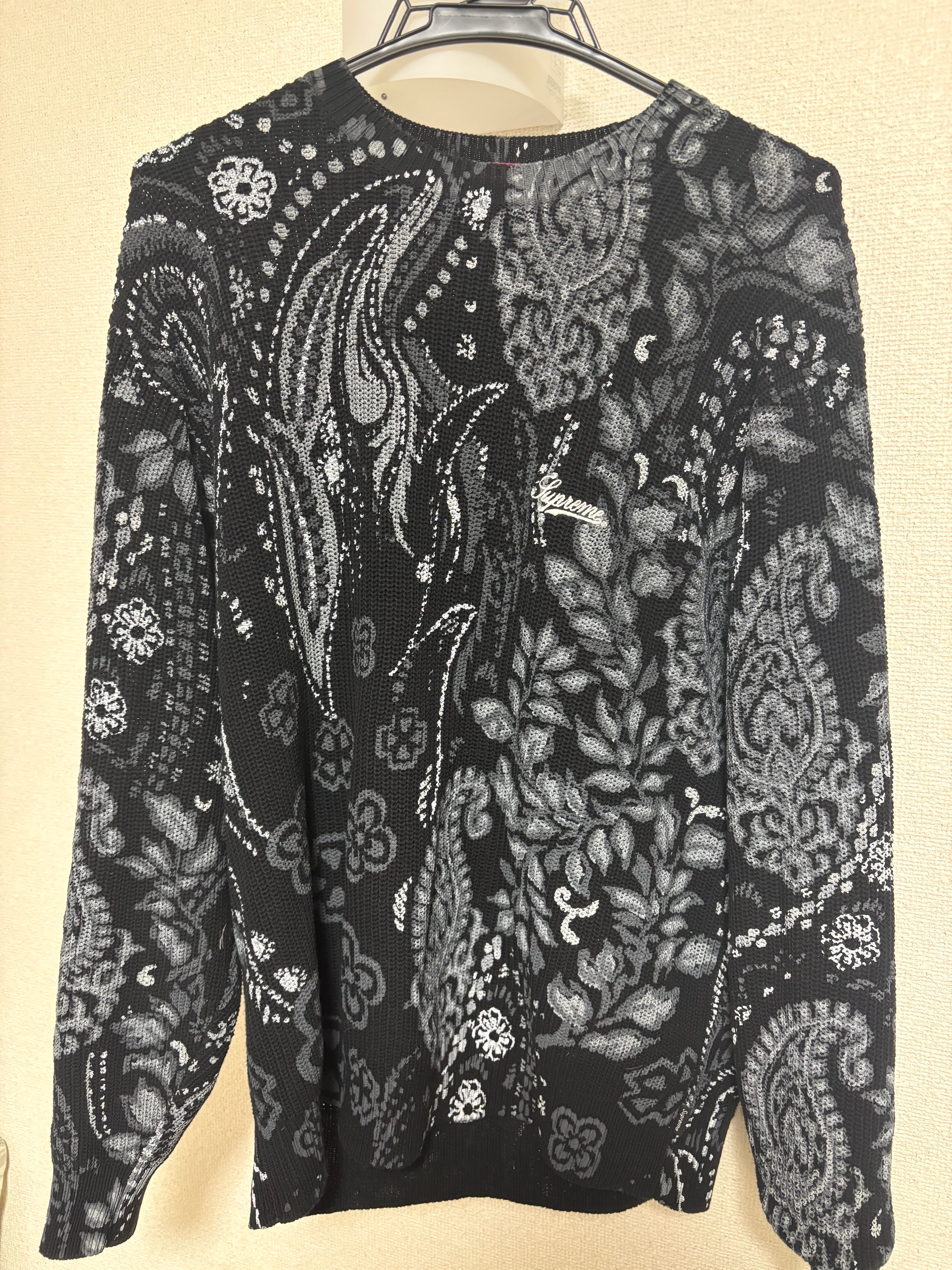 Supreme Printed Paisley Sweater "Black"