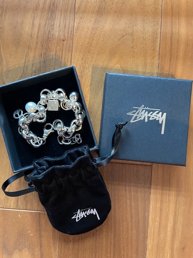 Stussy Spring 24 Jewelry Icon Charm Bracelet "Sterling Silver"