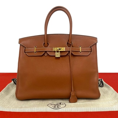 HERMES エルメス バーキン 35 トリヨンクレマンス ハンドバッグ キャラメル ブラウン
60298