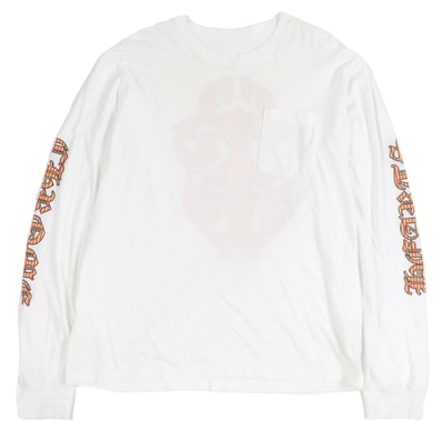 Chrome Hearts Dagger Back Print Pocket L/S T-Shirt "White/Orange"