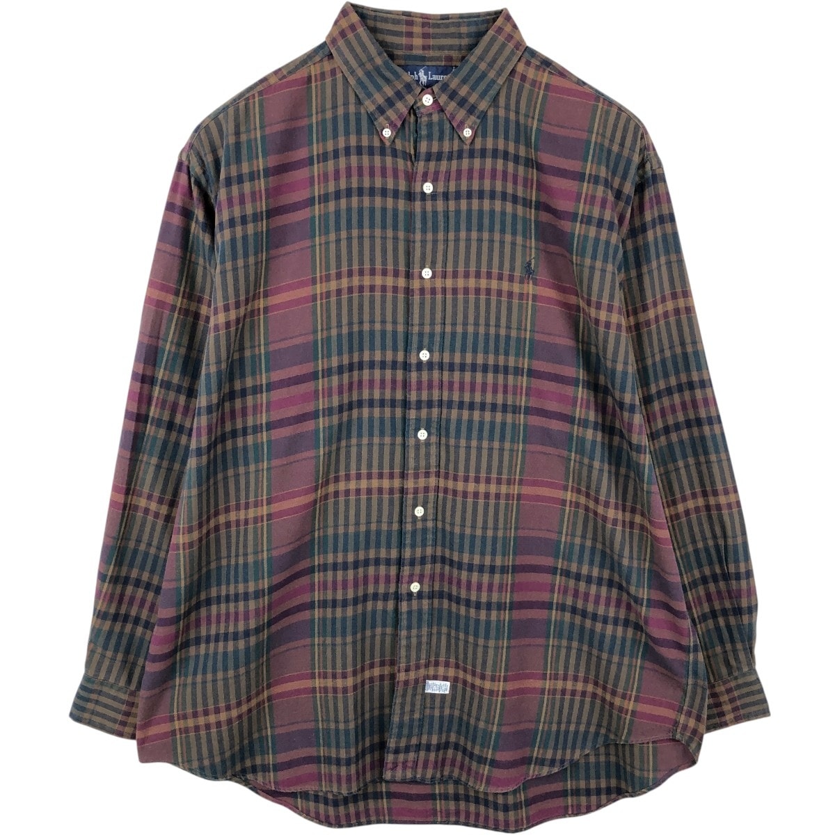 古着 ラルフローレン Ralph Lauren 長袖 ボタンダウンチェックシャツ メンズXL相当/eaa661354