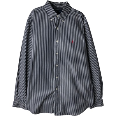 古着 ラルフローレン Ralph Lauren CLASSIC FIT 長袖 ボタンダウンストライプシャツ メンズL相当/eaa618565