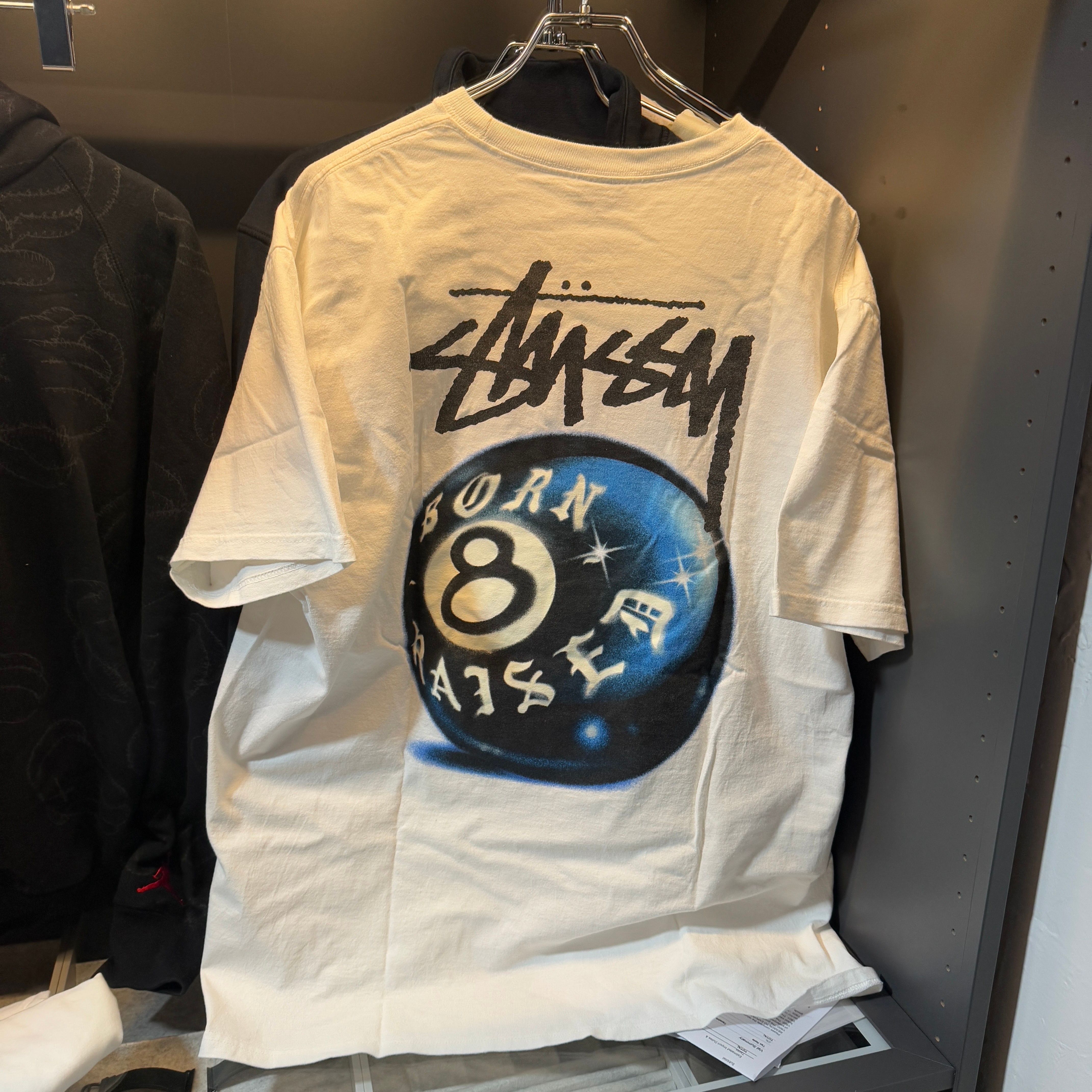 Stussy Born x Raised 8 Ball Tee "White"