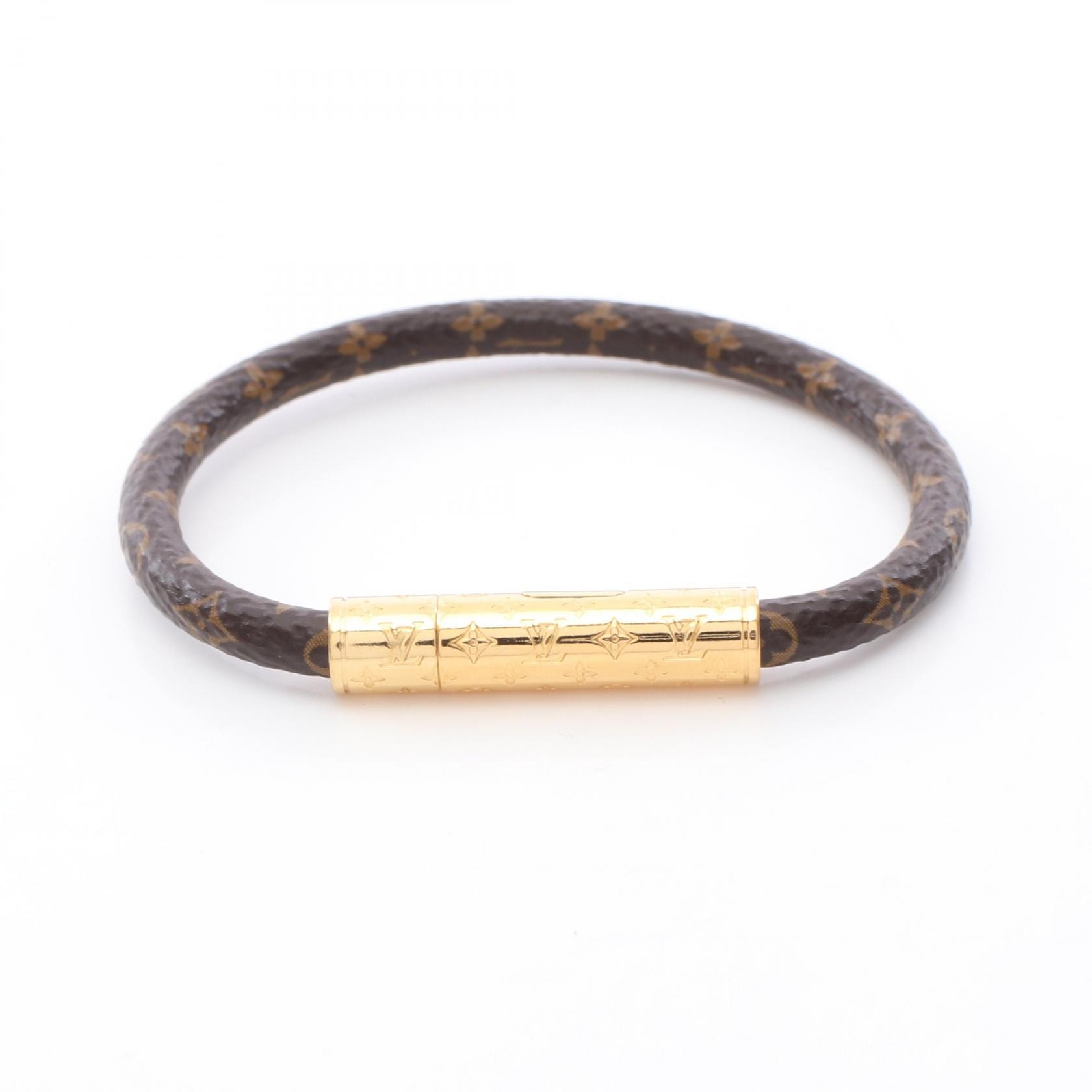 美品✨ルイヴィトンブレスレット レザー ゴールド金具 モノグラム