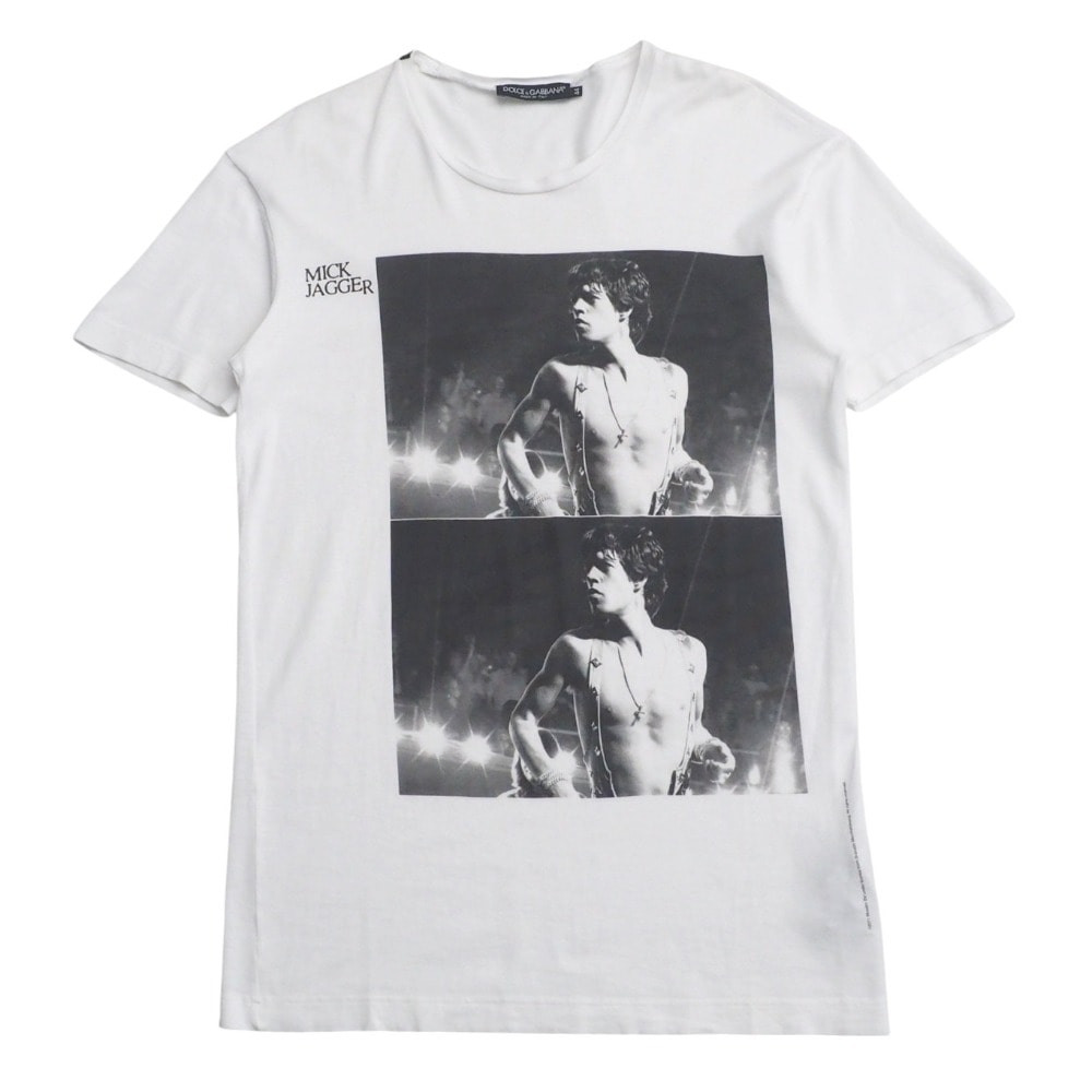 DOLCE&GABBANA ドルチェアンドガッバーナ 半袖Tシャツ サイズ44 MICK JAGGER イタリア製 ブランド古着【中古】20250522/RA4760